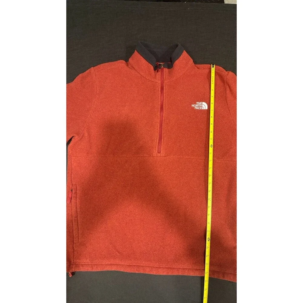 The North Face Glacier Fleece 1/2 Zip Pullover Sz XL Mens Red Brick snow golf